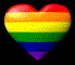 Gif animé coeur multicolor